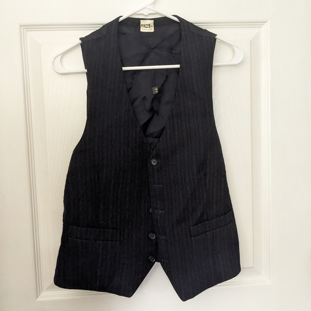 Boys Formal Suit Vest Pinstripe